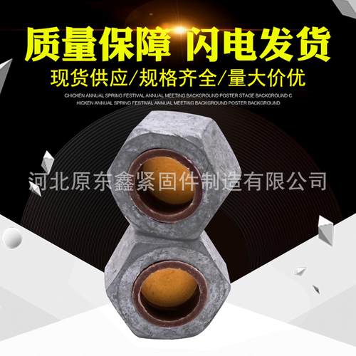 现批 高强度防盗螺母热镀锌六角螺母滚珠防松螺母电力设备螺丝帽