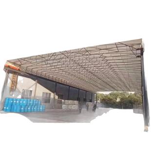 电动伸篮球场阳棚户移动推拉遮雨外棚大型电缩动仓库棚折叠专业定