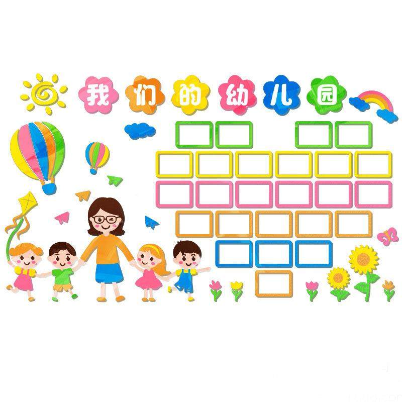 幼儿园班级意教室照饰片3D墙贴创画儿童托班布2572置相片框照片墙,家居饰品,软装墙贴,淘宝优惠券,粉丝福利购,淘宝优惠卷