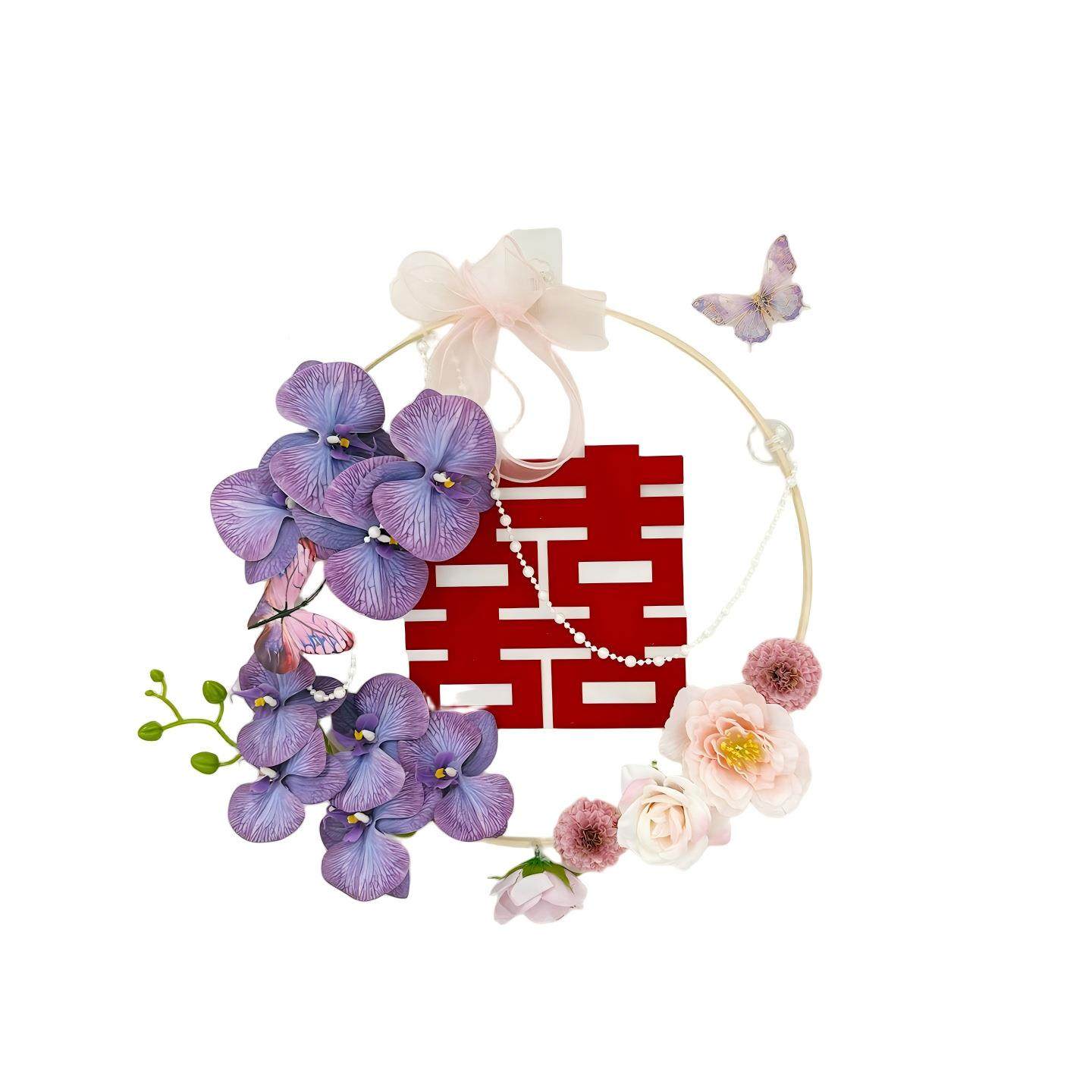 结婚用门上挂饰房门角仿饰男女室方卧门仿真花装婚房布房置门角仿,节庆用品/礼品,陪嫁用品套装,淘宝优惠券,粉丝福利购,淘宝优惠卷