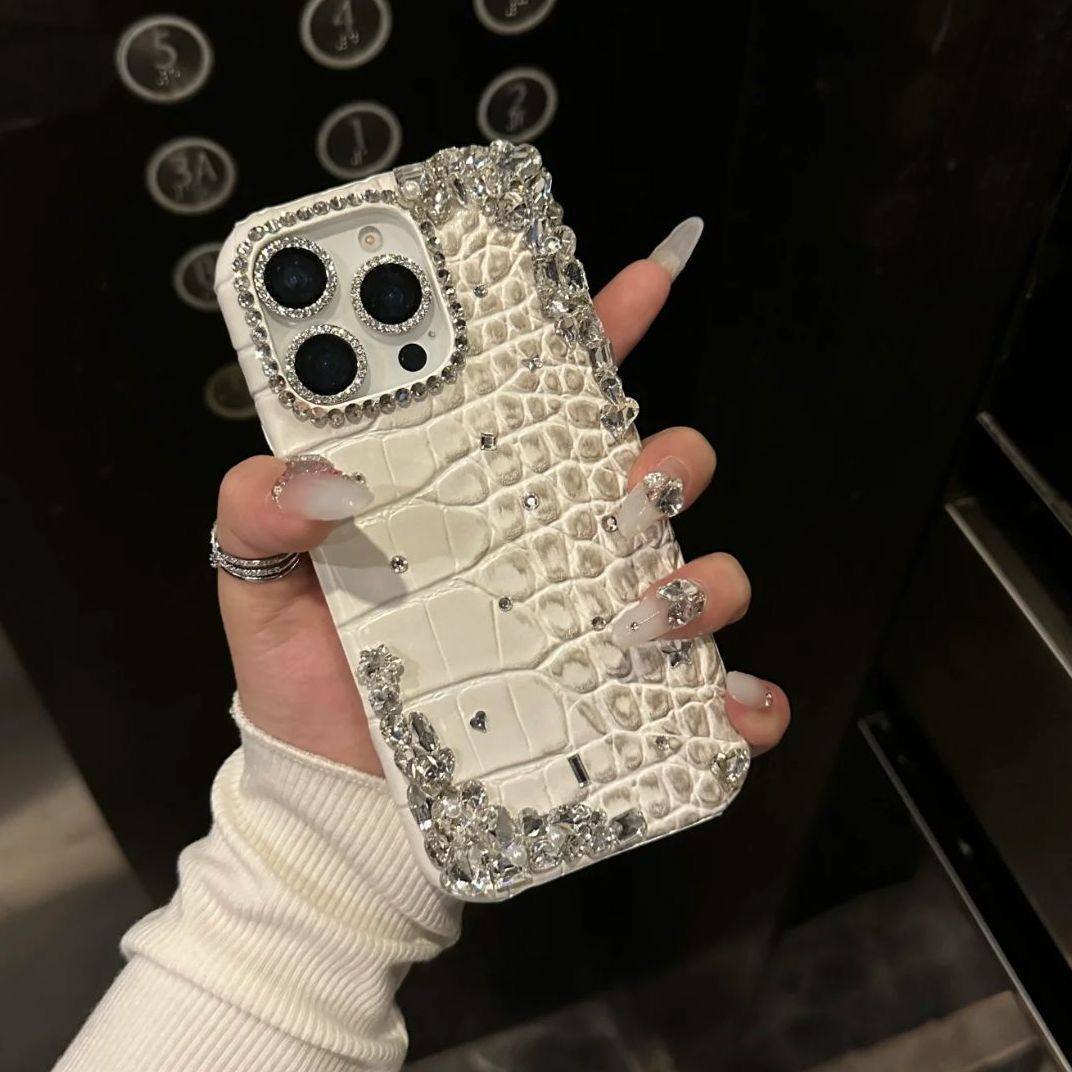 高档水钻苹果16promax手机壳16鳄皮纹iPhone15pro防摔14保护套13,个性定制/设计服务/DIY,手机壳/保护套定制,淘宝优惠券,粉丝福利购,淘宝优惠卷