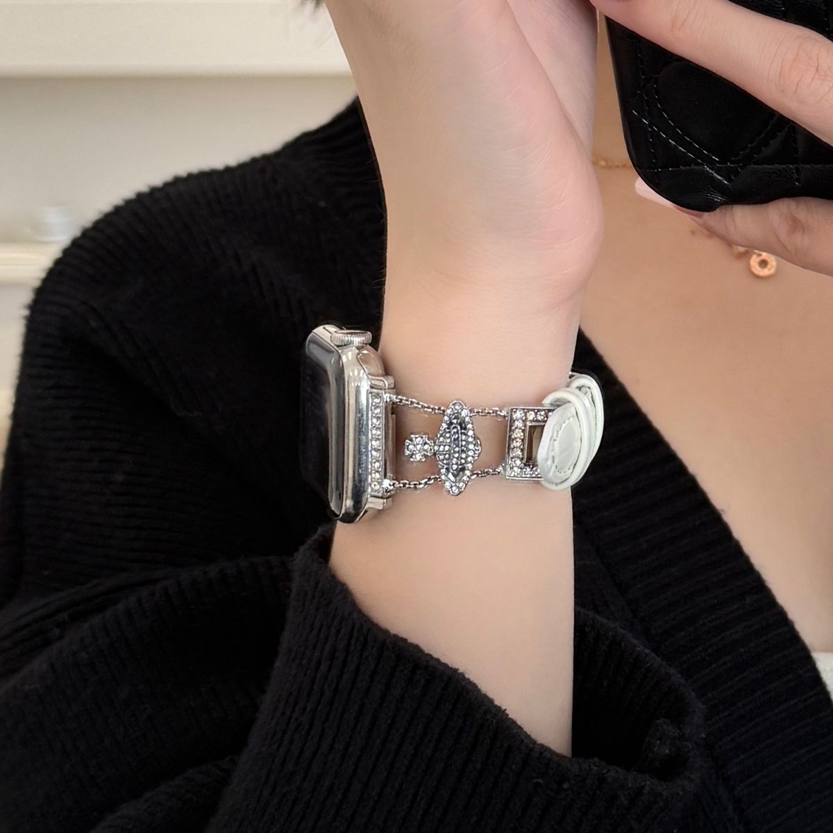 土星镶钻小米红米手表5/4代Redmi5 Watch432表带皮质高级男女适用