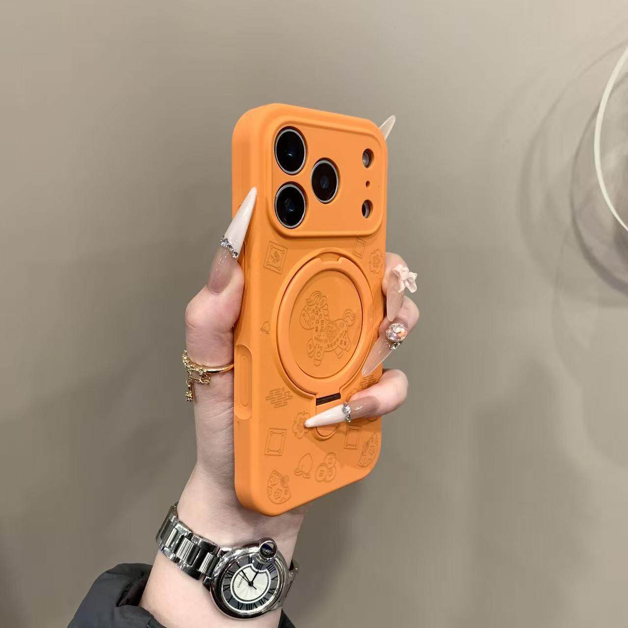 新年款马年液态硅胶磁吸支架适用17promax手机壳苹果16pro防摔15,个性定制/设计服务/DIY,手机壳/保护套定制,淘宝优惠券,粉丝福利购,淘宝优惠卷