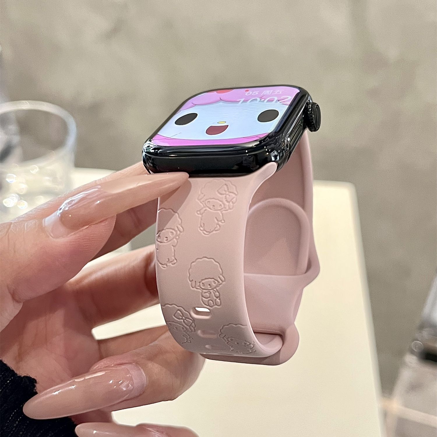 必爱诺小羊适苹果手表表带iwatchs11/10/s9硅胶Apple粉色2ultraSE