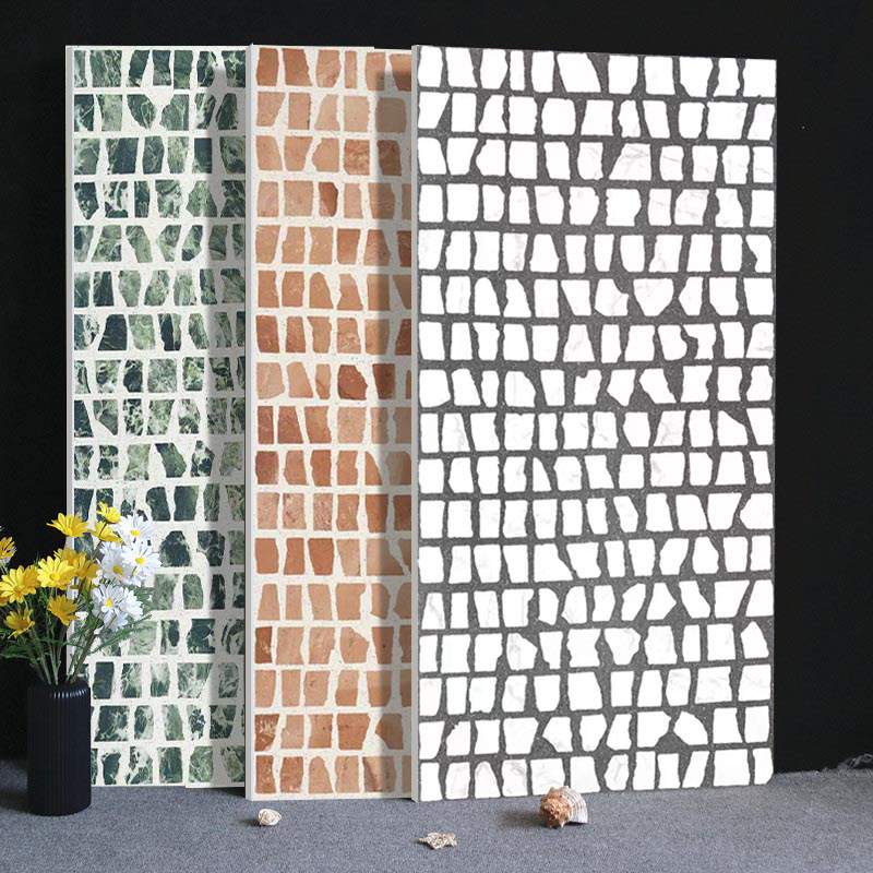 复古网红绿色格子仿古砖水磨石地砖600X1200网红民宿别墅餐厅瓷砖