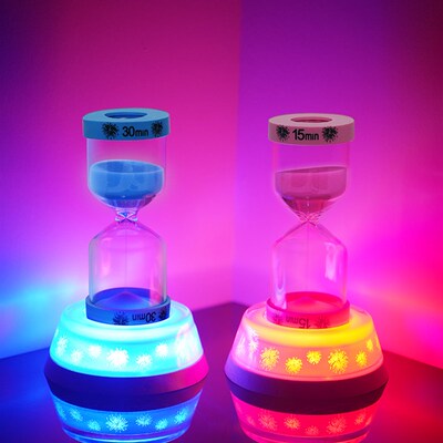 伴睡灯沙漏e计时器儿童声控职能感应小夜灯卧室睡眠灯创意居家摆
