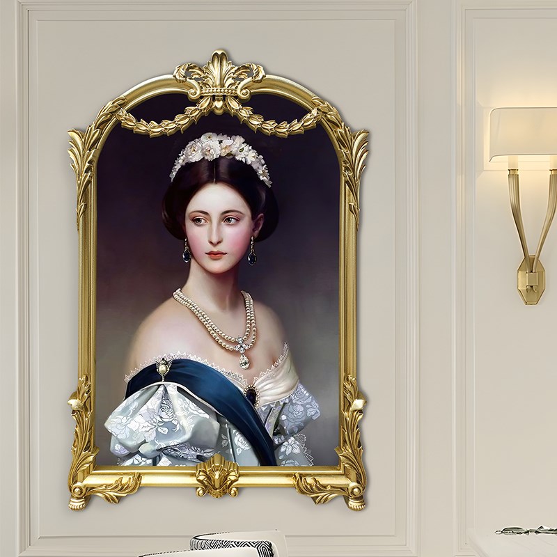 法式画框镜框美式复古拱r门形浴室镜框梳妆台镜框油画框拍摄装饰