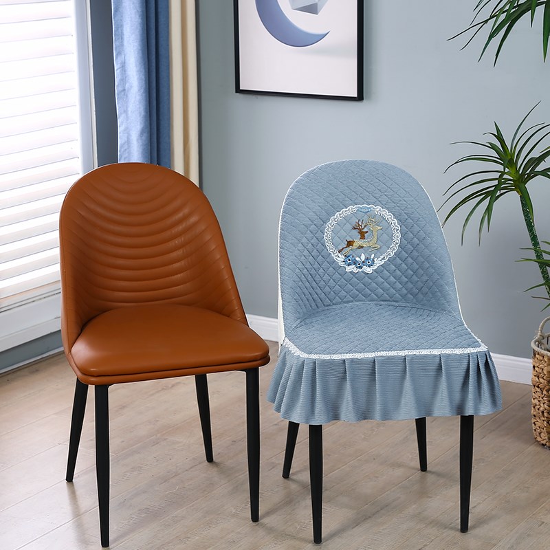 毛毛虫椅子套罩圆弧形餐桌椅套凳子保护套M新款防滑靠背一体座椅