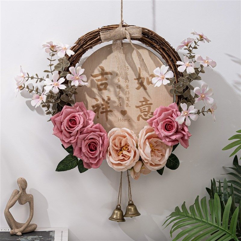 创意花环挂饰仿真花m装饰挂件客厅墙壁装饰店铺入户门墙面欢迎挂,家居饰品,壁饰,淘宝优惠券,粉丝福利购,淘宝优惠卷