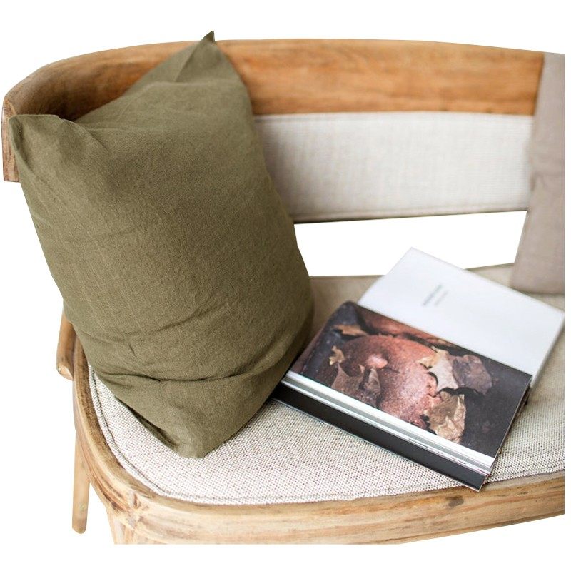 日式亚麻抱枕含芯棉麻客厅抱v枕套沙发床头靠背大靠垫套民宿ins风