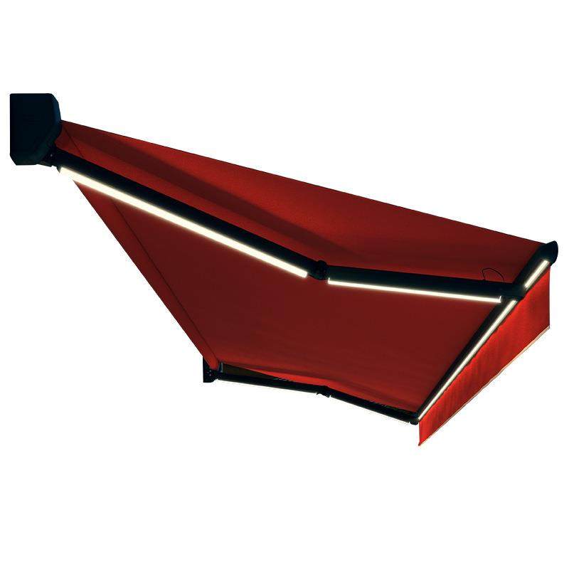 电动伸缩雨棚遮阳棚可带灯商用门头遮阳篷雨篷别墅阳台户外家用