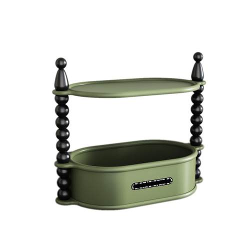 复古卧室梳妆台化妆护肤品置物架客餐厅桌面浴室高级感整理收纳篮