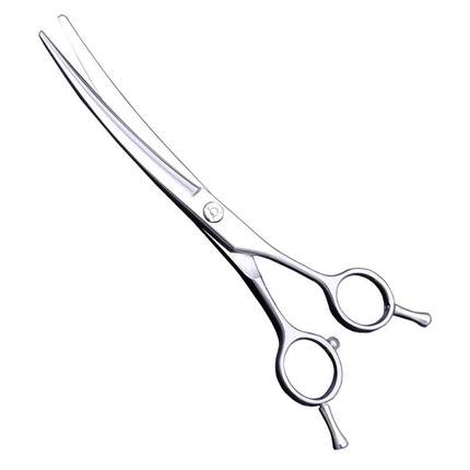 宠物剪刀弯剪狗狗美容理发剪刀修毛工具上下弯翘剪440C脱毛犬用