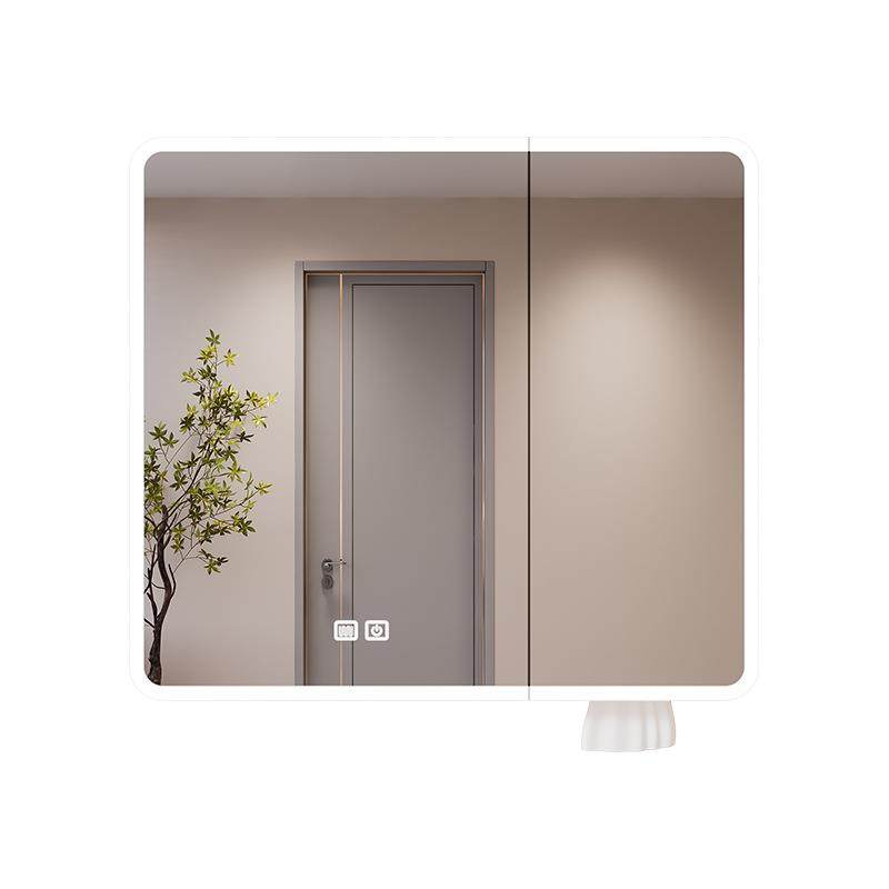 太空铝加高圆弧浴室镜柜卫生间挂墙式智能带灯带美妆收纳架储物柜,家装主材,浴室镜柜,淘宝优惠券,粉丝福利购,淘宝优惠卷