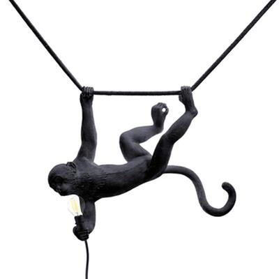 黑色白色金色树脂猴子吊灯台灯壁灯工业风复古灯具工艺复古风