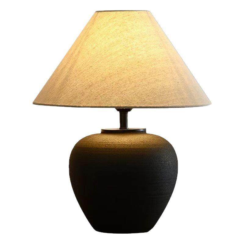 陶罐台灯侘寂风客厅灯具书房摆件民宿复古日式装饰灯智能调光灯,家装灯饰光源,装饰台灯,淘宝优惠券,粉丝福利购,淘宝优惠卷