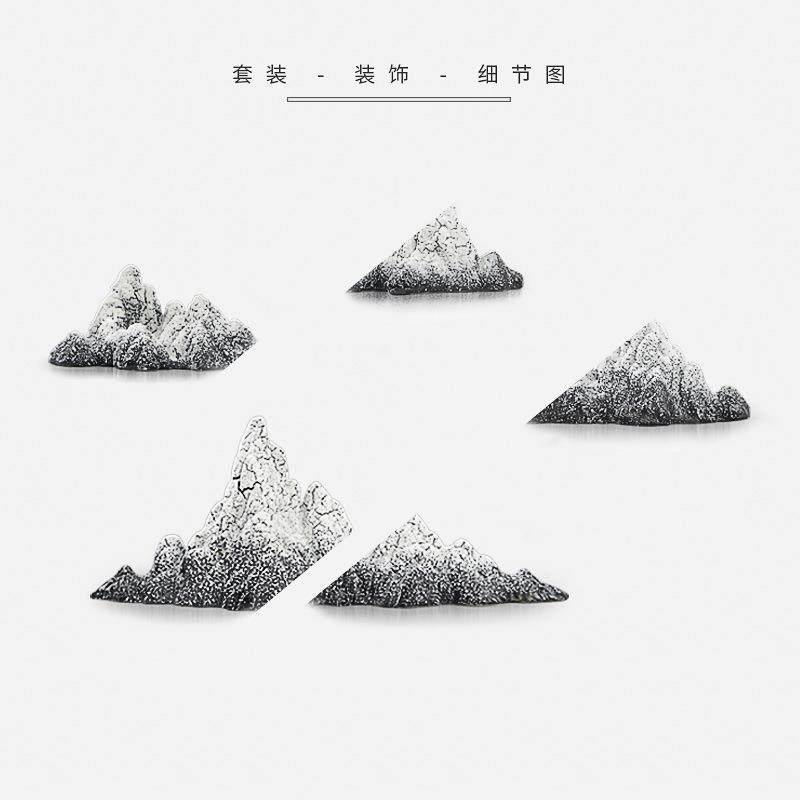 新中式假山摆件样板房禅意枯山水造景软装饰品办公室现代简约摆设,家居饰品,装饰摆件,淘宝优惠券,粉丝福利购,淘宝优惠卷