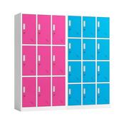 彩色更衣柜员工感应密码 锁存放柜健身房收纳换衣柜浴室铁皮储物柜