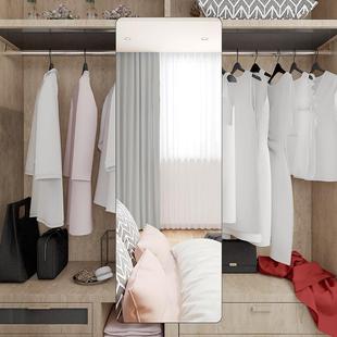 衣柜内置推拉旋转穿衣镜子小户型柜子里内装 隐形伸缩折叠全身试衣