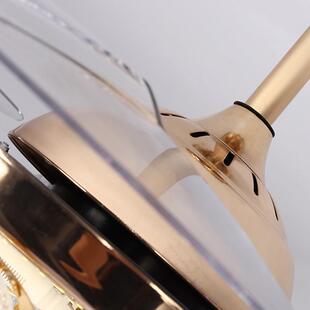 金色现风代LED风扇灯餐厅客厅室形静音变频吊扇卧灯吸顶式隐扇灯