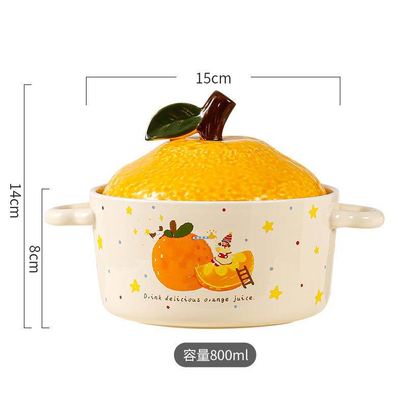 创意伴【2490】手值礼橘子泡面碗家用个人高颜宿舍学生沙陶瓷碗拉,餐饮具,马克杯,淘宝优惠券,粉丝福利购,淘宝优惠卷