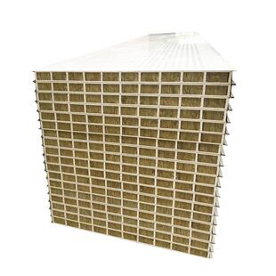 50夹mm岩棉玻镁吊芯板顶隔墙保温防石膏加岩棉净化板彩火钢夹芯板