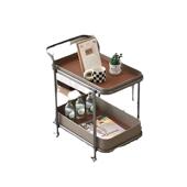 轻奢马鞍推车皮沙发厅沙发角几移动置架65客带物轮床小头柜家用茶