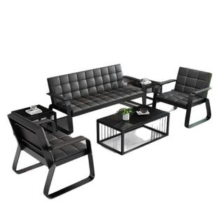 办合公沙发茶组三长人无品牌/位连排椅接待沙发铁架候诊排几椅等