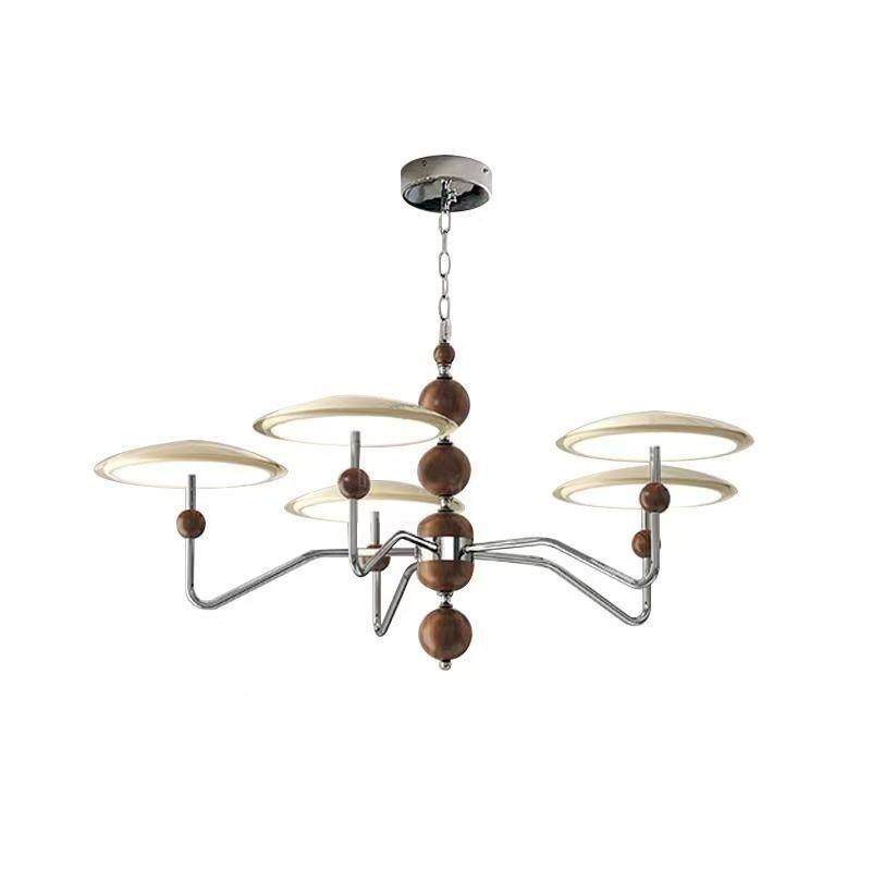 风法式奶油中客厅灯复古木纹餐厅卧室灯古星吊轨吊链护眼大厅主灯,家装灯饰光源,智能吊灯,淘宝优惠券,粉丝福利购,淘宝优惠卷