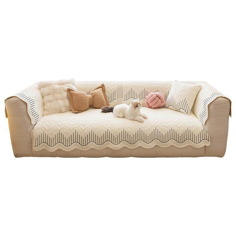 异奶布油风沙发垫子四形季通用水洗棉防猫抓盖异形思锦巾防坐垫滑,居家布艺,沙发套,淘宝优惠券,粉丝福利购,淘宝优惠卷