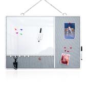 铝合金框布面软木针扎白板组记事白小板挂边式 墙贴板留言合板