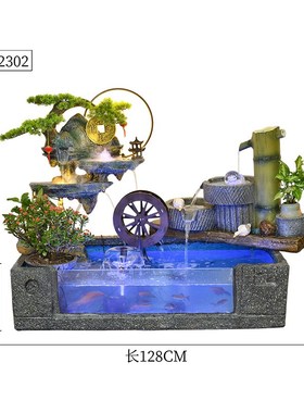 户外花园庭院假山流水喷泉造w景观鱼池装饰阳台水池循环水招财摆