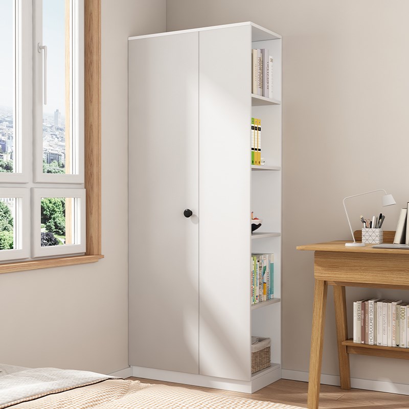 实木衣柜家用卧室收纳儿童转角衣柜D子网红小户型单门简易衣柜定