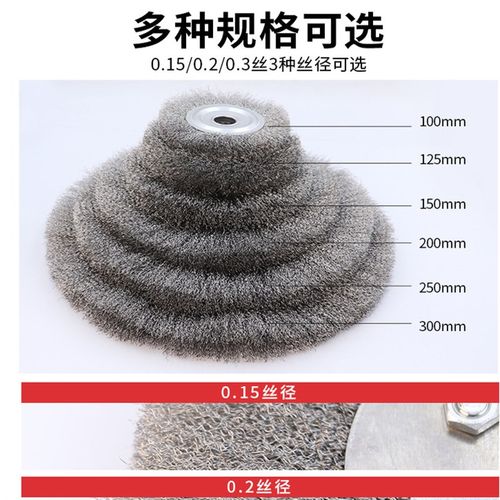 平行不锈钢钢丝轮平型钢丝刷木材打磨除锈去毛刺拉丝抛光轮砂轮机