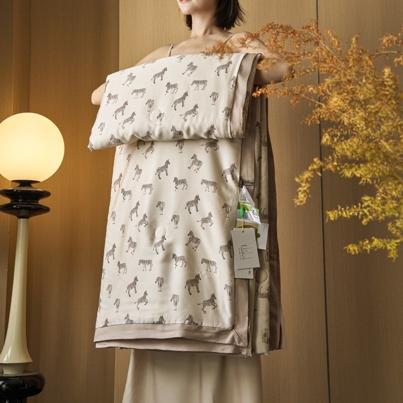 2024新款莱赛尔天丝夏被凉感裸睡丝滑夏凉被空调被夏被四件套