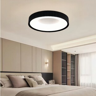 新款侘寂风休闲圆形吸顶灯现代简约装修卧室小客厅书房儿童房灯具