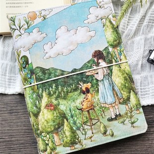 女孩浪漫b的日常生活活页A5可爱的笔记本壳卡书拆卸日记笔记本