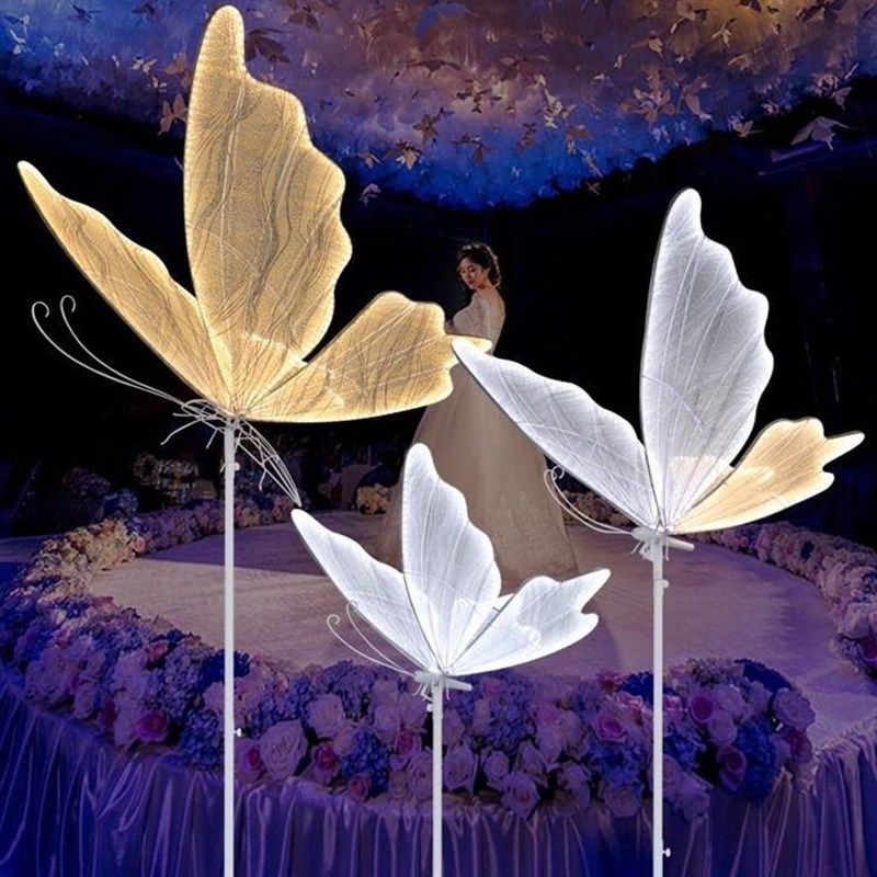婚庆道具发光会动蝴蝶翅膀挂件婚礼舞台大厅吊灯T台铁艺路引摆件,节庆用品/礼品,路引,淘宝优惠券,粉丝福利购,淘宝优惠卷
