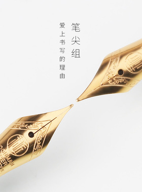 末匠MOONMAN 26型可替换钢笔笔尖组银色镀金尖EF F美工黑色透明项