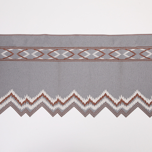 促销圈圈麻提花22窗帘布幔头帘头窗幔飘窗O儿童撞色免打孔自粘式