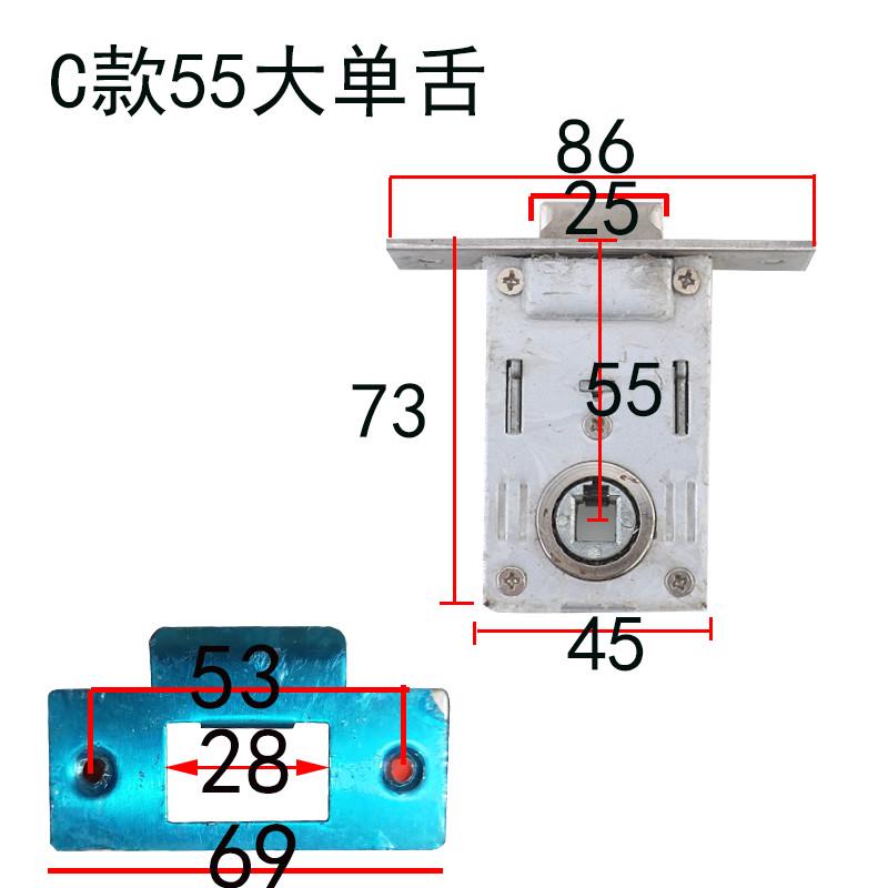 卫生间门锁单舌带钥匙室内房x门洗手间浴室卧室厕所房间不锈钢把