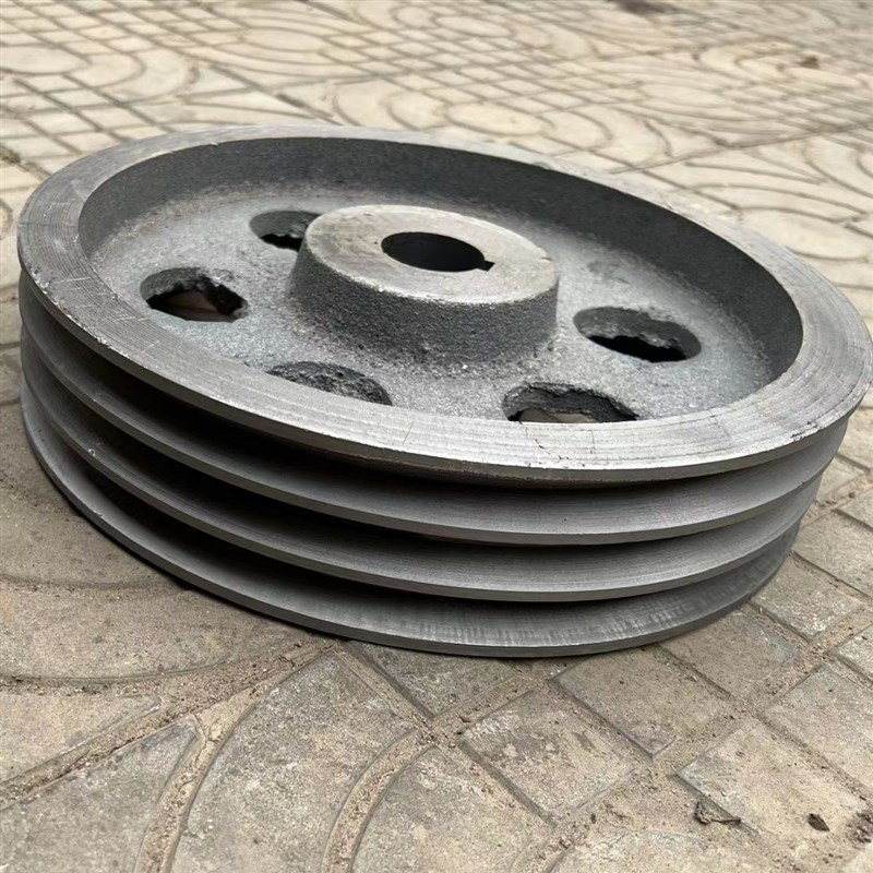 皮带轮A型B型三槽60-200传送轮皮带盘 三角皮带轮 电机轮铸铁带轮