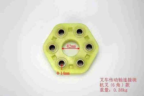 橡车配件叉胶块连接板6孔减震片E合力传动轴橡胶垫杭叉款实用