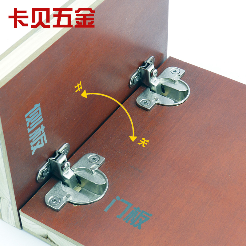 窄边框柜门小合页35铰杯短臂内开折页小侧边隐藏门铰链无盖大弯