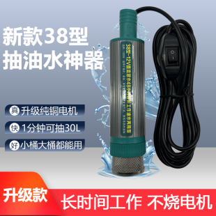 加油机38型 小型抽油泵12V24付220V抽柴油 水泵 电动油抽子 神器