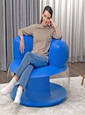 Bestway75138圆形PVC沙发 单人懒人充气沙发 护腰舒适充气凳