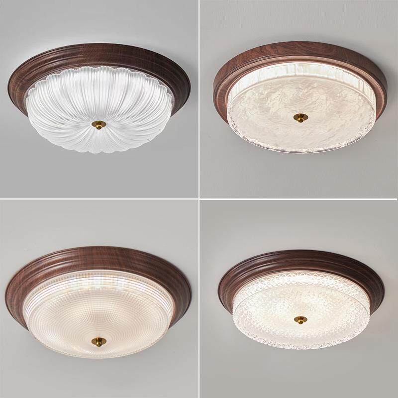 全光谱美式复古吸顶灯乡村简约大气卧室灯中古书房阳台灯中山灯具