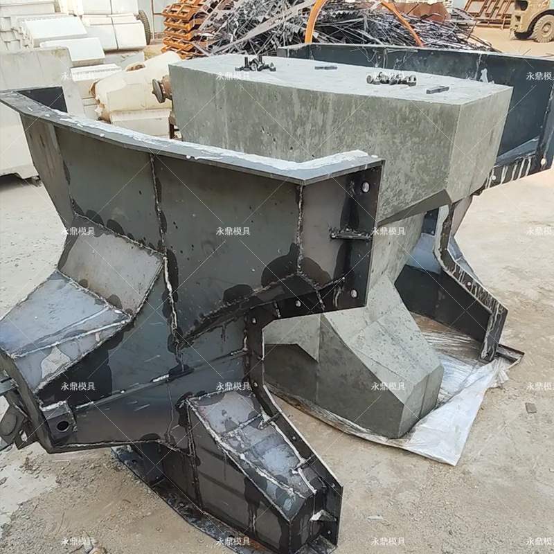 扭王字块钢模具带滑轮沿海岸消浪石模板海浪消波块混凝土定型模板