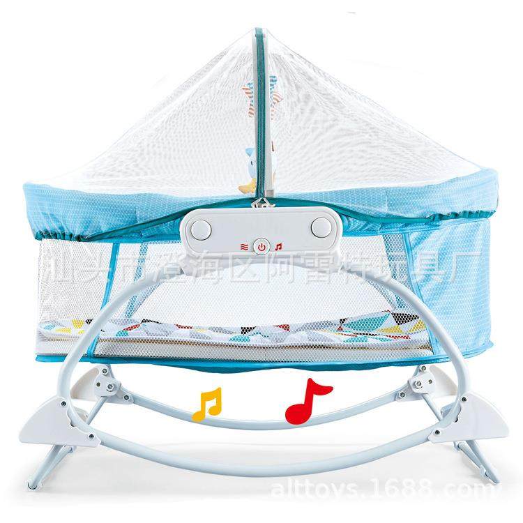 婴儿电动摇篮宝宝音乐震动摇床新生儿智能带蚊帐躺床安抚椅摇椅