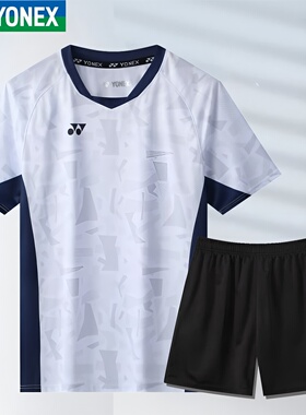 尤尼克斯yy2025新款羽毛球服男女款短袖速干透气运动服比赛服定制